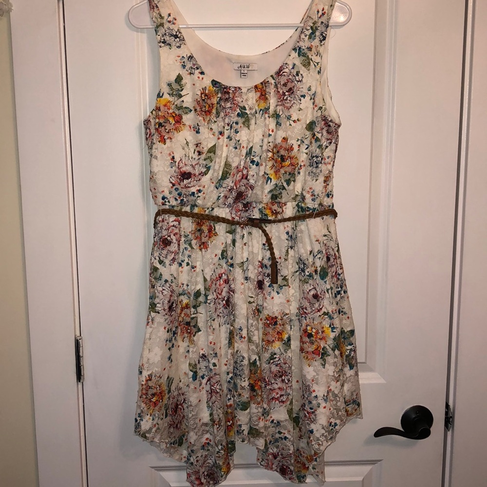 White floral dress
